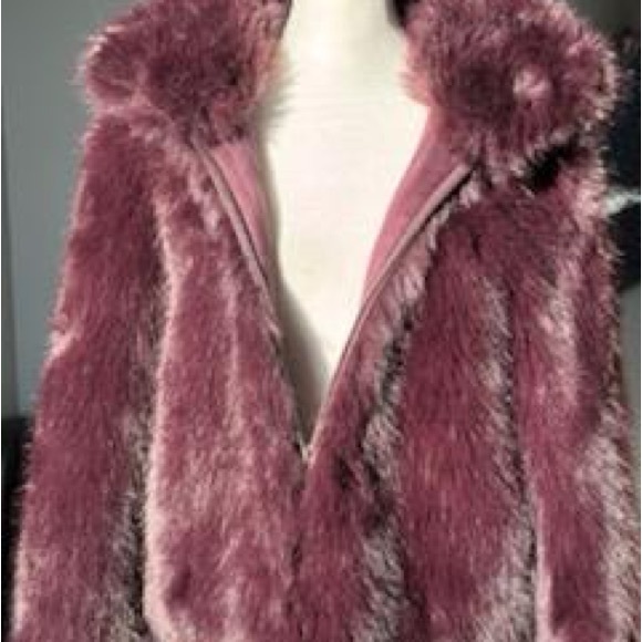 FREE PEOPLE LOUDER PLEASE faux fur jacket! size small NWT color Grape 🍇 GORGEOUS - Picture 9 of 13